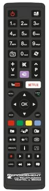 Jolly Line Replacement, Telecomando Universale TV per TELEFUNKEN/VESTEL/BEKO, Compatibile con televisore TELEFUNKEN/VESTEL/BEKO, nessuna Configurazione richiesta, JL1721