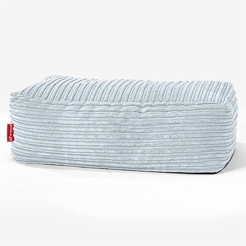 Lounge Pug Groß Fußhocker Pouf, Baby Blau Cordstoff, Sitzpouf, Pouf Sitzsack Hocker Wohnzimmer