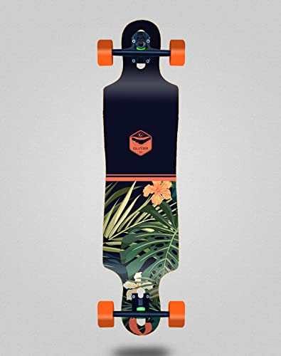 Glutier Skate Skateboard Longboard Complete 40x9 Drop Nayarit Orange
