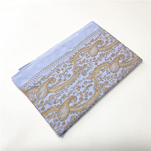 HGJH Strickschal Damen, Winterschals Hellblau Weicher Warmer Schal Dicke Decke Ethnische Stickerei Quaste Kaschmir-Gefühl Schal Lang Groß Winterschal Trendige Stola-Schals Für Frauen Mädchen