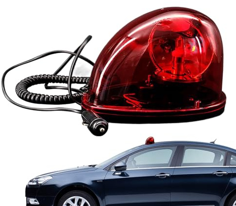 Teksome Luz de Advertencia del Coche | Luz estroboscó para Coche Tipo Caracol giratoria - Luz de baliza Desmontable, luz LED Brillante para camión, quitanieves, vagón Postal