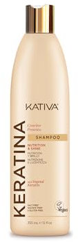 KATIVA KERATINA CYSTEIN PROT CHAMPÚ| 355mL | Vegetal keratin, cysteine, proteins: regeneran y fortalecen la hebra capilar de la raíz a la punta | Incrementa la fortaleza del cabello