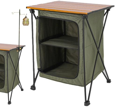 Armoire de camping d'extérieur – Armoire de rangement pliable pour barbecue, armoire de rangement | Armoire de rangement pliable pour barbecue et cuisine