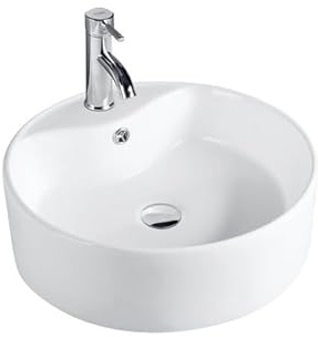 Lavandino da appoggio in Ceramica per Bagno, lavabo da appoggio Quadrato, lavabo Rotondo. Un Colore - 460 * 460 * 160 mm