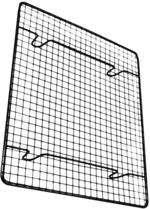 Mobestech Inoxidable Rejilla Negro para Acero Enfriar Pasteles y Galletas | Antiadherente, Revestimiento de Horneado, para Repostería y Asado Exterior, 1