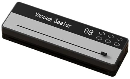 Selladora al vacío de alimentos, Selladora al vacío eléctrica con control táctil y cortador integrado. Máquina compacta for envasado de alimentos for conservación de alimentos frescos.