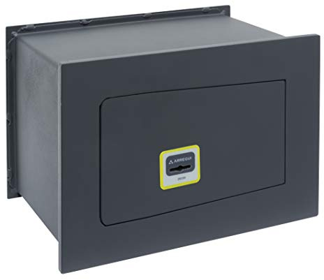 Arregui 281310 Cassaforte a Muro a Chiave, 7 l volume, Grigio
