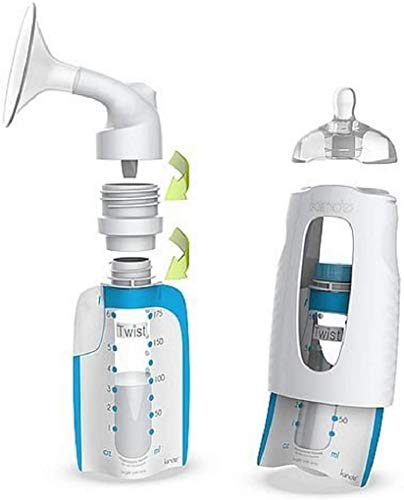 Babymoov Twist kleines Starter Set, zum Abpumpen, Aufbewahren und Füttern von Muttermilch ohne Umfüllen