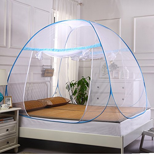 Moskitonetz Zelt Bett Baldachin Pop Up Faltbare doppelte Tür anti Mosquito Bites für Innen Außenbereich