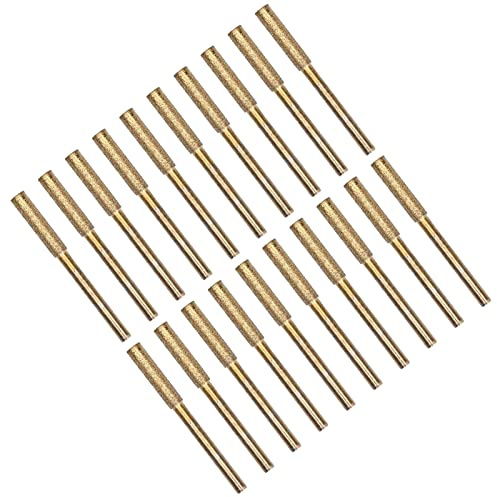 Kedjesågpoleringshuvud, 20 stycken hög hårdhet, enkel installation, smark, hållbar motorsågslip, fräs för reparation(guld, 4 mm)