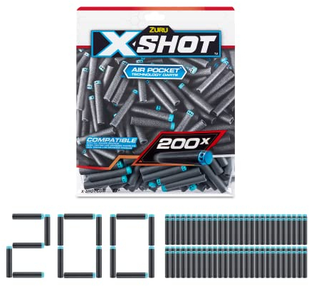 XSHOT Excel Dart, 200 Schaumstoff-Darts Nachfüllpack