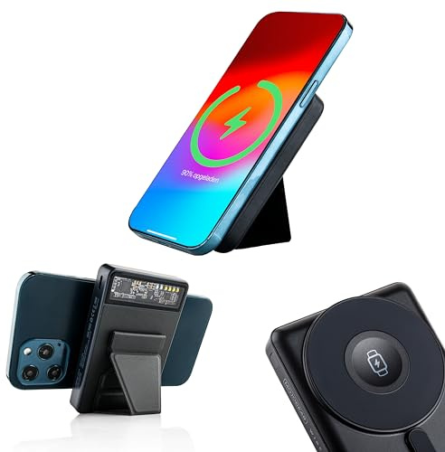 MOJOGEAR Trådlös telefon+klocka 10000mAh Power Bank för smartphone och Watch - Trådlös och magnetisk - Lämplig för MS