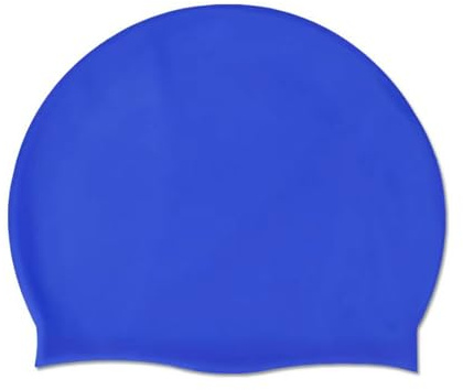 100% Silikon Bademütze Damen,Classic wasserdichte Schwimmkappe Damen für Jungen und Mädchen,Swimming Cap für Langes und Kurzes Haar (Dunkelblau)