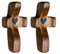 Tiardey 2 Cruces de Madera de Mano, Cruz de protección de Madera, Cruz de Madera con Forma de corazón de Jesús, Cruz antiestrés, mi corazón Anima, Regalos, Cruz de Pulgar para oración