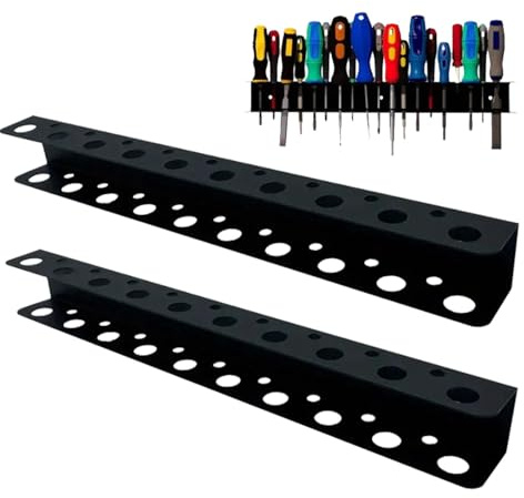 Generisch 2 Stück Schraubendreher Halter, Zangenhalter Wandhalterung, Wandmontierter Werkzeug Organizer, Schraubendreher Organizer, Schraubendreherständer Metall Werkstatt Werkzeugregal