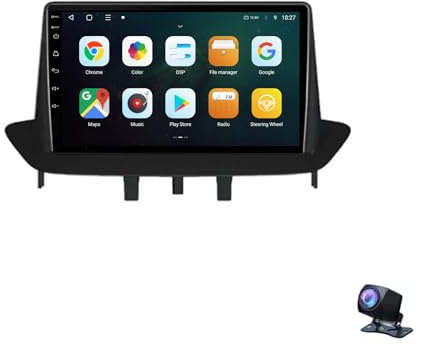 Android 15 Car Radio 2 Din Stereo with Carplay&Android Auto/BT/WiFi for Renault Megane 3 2008-2014 GPS Navigation 9'' Multimedia Video Player FM Reverse Camera(4G+64G)