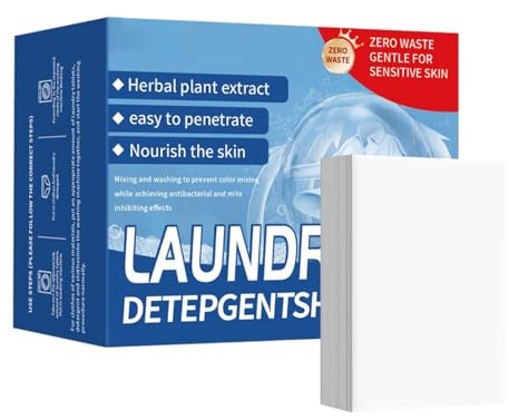 Feuilles de détergent pour machine à laver – 120 lavages de savon de voyage pour machine à laver, papier de nettoyage naturel pour aventure, voyage d'affaires, vacances en plein air, quotidien, hôtel