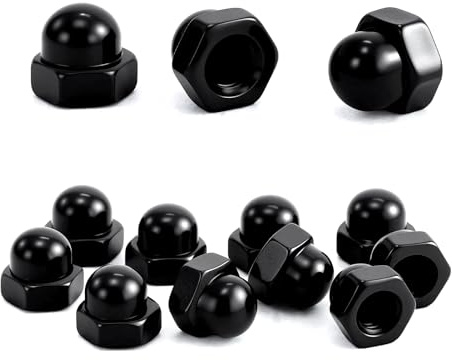 10 Pezzi Dadi Ciechi M6 Esagonali Dadi Per Cappello in Acciaio Inossidabile A2 V2A Conforme Allo DIN 1587 Dado Cieco Calotta Nero Per Viti Barre Filettate Bulloni Filettati