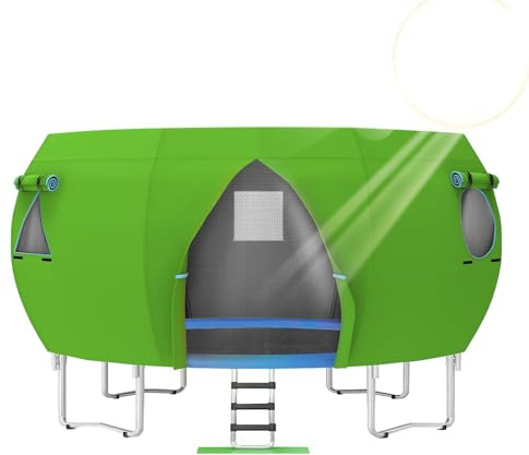 lyanny Housse De Tente pour Trampoline - Protection Contre Le Soleil Extérieure | Pare Soleil Et Accessoire De Toit pour Trampoline De Jardin De 4,2 Mètres