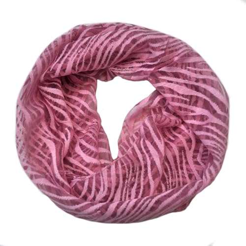 Generisch Damen Loopschal Schlauchschal, Klassisch Zebra Rundschal, Schal Tuch UNI einfarbig 160 x 40 cm, 35% Cotton 65% Viskose