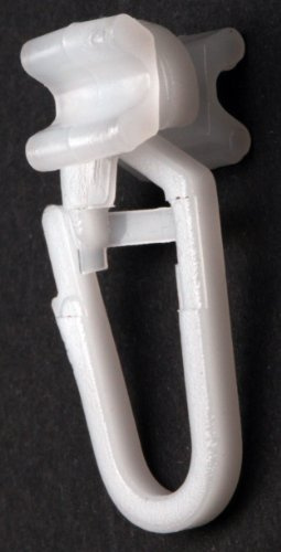 DecoProfi Faltengleiter/X-Gleiter mit Faltenlegehaken für Innenlaufprofile/Gardinenschienen