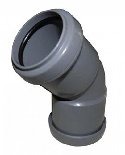 FLOPLAST 40mm Grey Pushfit 135 Degree Waste Pipe Bend