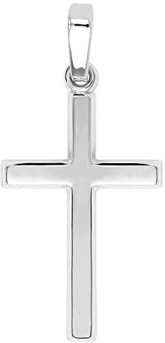 My Gold Damen Herren Kinder Anhänger Kreuz Gold 375/585 / 750 (Ohne Kette) Echtes Gelbgold Weissgold (9/14 / 18 Karat) ODER 925 Silber Landour