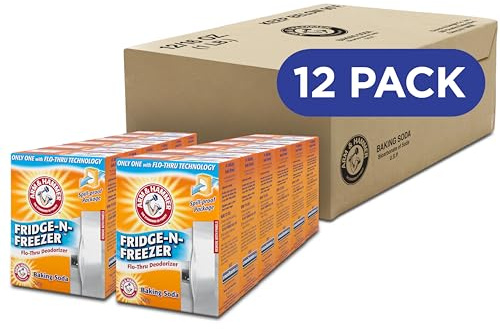 Arm & Hammer Baking Soda Fridge-n-Freezer Odor Absorber, Orange 14 oz, Pack of 12