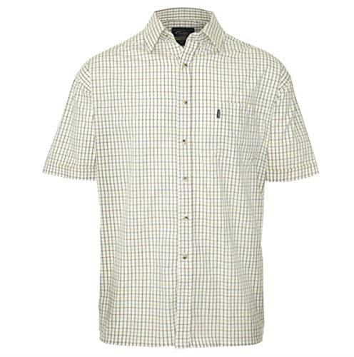 Champion Mens Tattersall Country Casual Short Sleeve Shirt - Green - XL