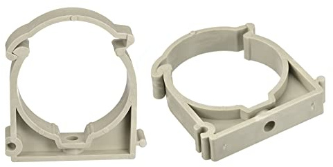 sourcing map Rohrschellen mit 50 mm Durchmesser, PPR Wasserschlaucharmaturen, Rohrhalter mit Schloss für Wasserversorgung, Grau, 8 Stück