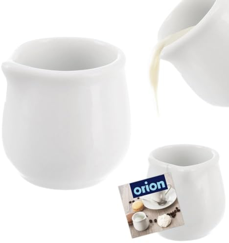 Porzellan-Milchkännchen Sahnekännchen Milchkanne Kännchen aus Porzellan weiß MONA 4x4 cm 20 ml
