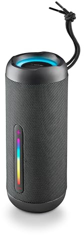 NGS Roller Furia 2 Black - Altavoz Inalámbrico portátil, Compatible con la tecnología Bluetooth, Impermeabilidad IPX7, 30 W, True Wireless, USB, Duración Batería 9 Horas, Negro
