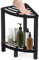 JIAPAIDUO Taburete de ducha de esquina de acero inoxidable, banco de ducha para ducha interior, reposapiés de ducha para afeitarse las piernas, negro mate