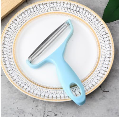 Vegetable Peeler Large Peelers for Kitchen, Y Wide Veggie Shredder for Cabbage Lettuce Julienne, Swivel Stainless Steel Blades Big Size Graters, Peelers and Slicers (blue)