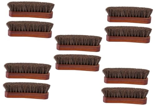 WRITWAA 10pièces Brosse à Chaussures avec Poils CRIN Kit De Nettoyage pour Cuir Et Accessoires