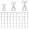 60 PCS Hook and Eye Fastenings for Clothes, Trouser Fasteners Hook and Bar Sewing Hooks Fabric Fur Hooks for Crafts DIY Clothing Bra Thick Leather Deep Pile Fabrics Fur Coats Wraps and Jackets White