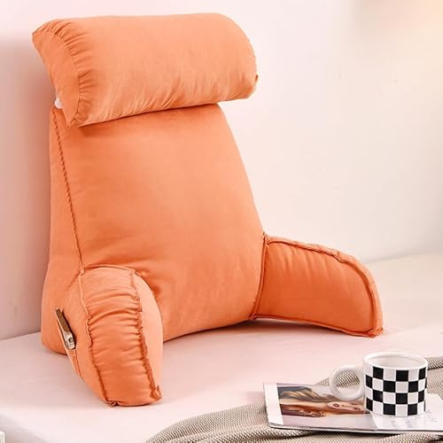 Almohada de lectura con rollo para el cuello, cojín de respaldo de apoyo para cama y sofá, diseño ergonómico para ver la televisión cómodamente y uso en la oficina en casa