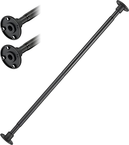 Barra de Cortina de Ducha Estilo Industrial, 74-163cm Barra de Cortina de Ducha Telescópica Extensible en Hierro para Ducha y Bañera, Incluidos Tornillos y Clavijas