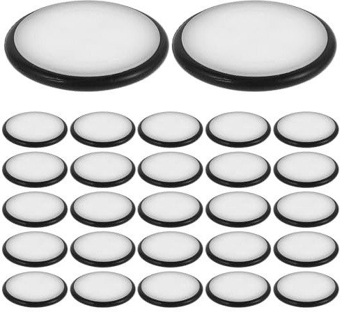 MOLUCKFU 50 Stück 27mm 3-loch Spielzeugräder mit Gummireifen Kunststoff Gummi Material Stabile Leistung für Selbstgemacht Spielzeugauto Projekte und Kreative Vorhaben