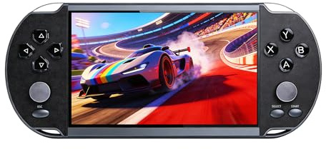 Consola de Juegos Retro YHFITN con Pantalla de 5,5 Pulgadas, Reproductor de vídeo portátil con Juegos clásicos, Compatible con guardado de partidas, Salida AV a TV, Regalo Ideal para Adolescentes.