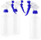com-four® 3x Sprühflasche - chemiebeständiger Pumpsprüher mit 28/400 Gewinde für Säuren, Kohlenwasserstoffe und Lösungsmittel - Zerstäuberflasche mit verstellbarer Düse - 500 ml (Viton)