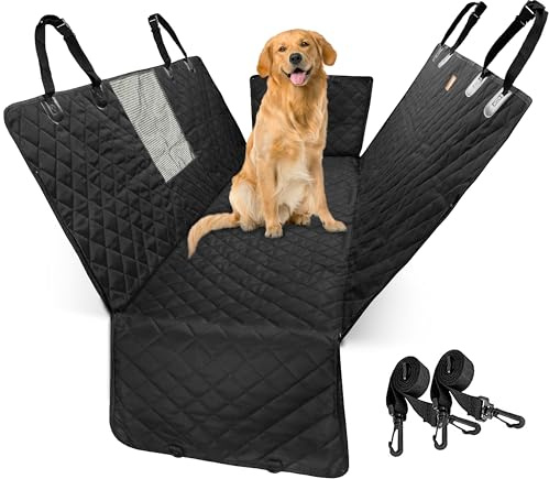 ipuppy 4-in-1 Dog Car Seat Cover | Universal Car Seat Cover for Dogs (56x45x137x48 cm) | Waterproof | Polyvinyl Chloride