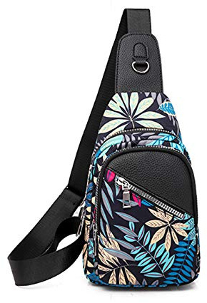 FANDARE Mujer Bolsa de Pecho Moda Bolsos Cruzados Niña Bandoleras Cruzada Deporte Ligero Mochila Viaje Ciclismo Intemperie Sling Bag Paño de Oxford Duradero Hoja