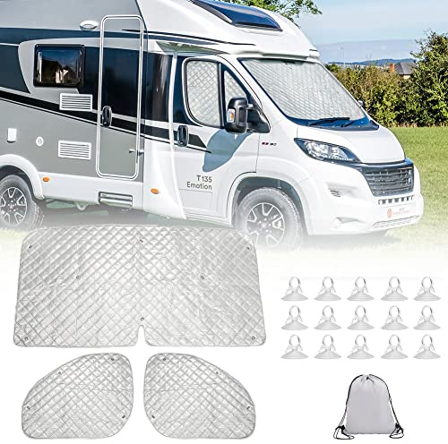 Juego de Cubiertas para el Parabrisas Delantero sustituir para Ducato, Peugeot Boxer e Citroën Jumper 2006-2021, colchoneta térmica para Cabina de Conductor de Autocaravana para aislar