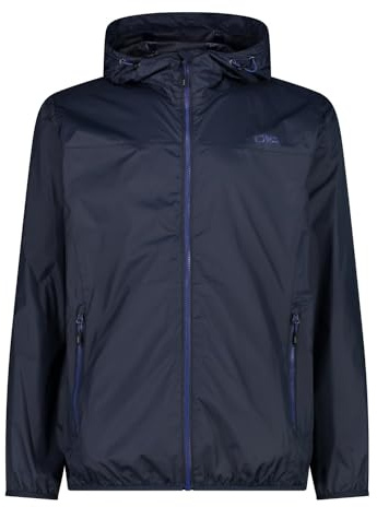 CMP - Giacca da Uomo con Cappuccio Antipioggia, B.Blue-Bluish, 48