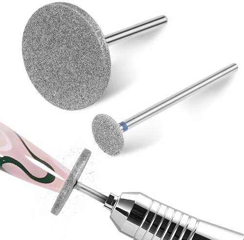 Andibro 2Pcs Sanding Disc Nail Drill Bits,Electric Foot File Hard Skin Remover Discs Emery Carbide Callus Remover Pads Pedicure Sandpapers Replacement Cracked Skin Callus Removal for Manicure Pedicure