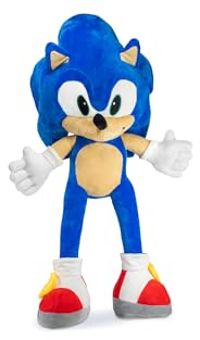 GIMSS Sonic The Hedgehog XXL Peluche Sonic, Tails, Knuckles Softtoy Plush Selezione 30-120 cm licenza originale (Sonic The Hedgehog 46cm)