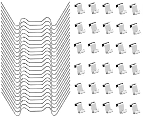 Clip per Vetri in Serra, 100 Pezzi Clip Accessori Serra, Acciaio Inox Sovrapposizione Z Clips W Digitare per Serra in Acciaio Inox