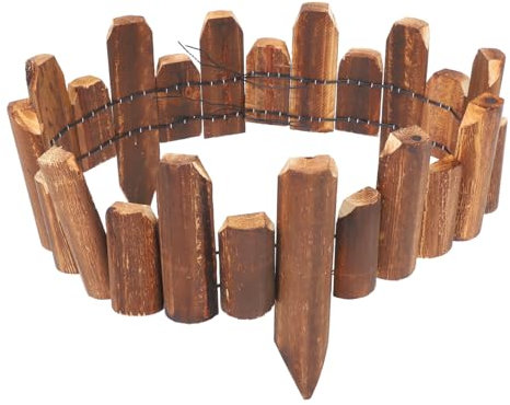 Bordure de pelouse de Jardin Bordure de Bordure clôture paysagère décor extérieur Grillage Jardin clôture Jardin Parc bébé Bordure de clôture frontalière Bordure de pelouse en Bois POPETPOP