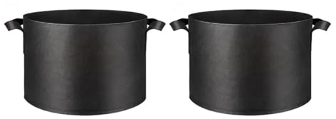 UJEDFHV Växtpåse av fleece-tyg, planteringspåsar, 300 g tjocka, ventilerade tygkrukor med handtag, hållbara tygkrukor, trädgårdspåsar för odling av grönsaker (2 st, 20 gallon)
